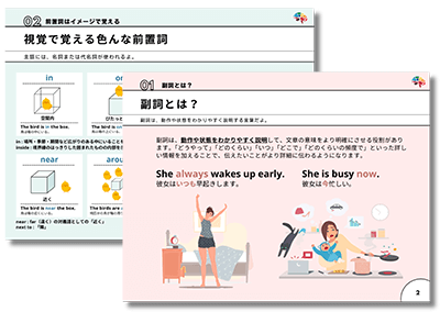 要点を直感的に理解できるスライド教材